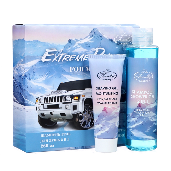 Подарочный набор косметики Liss Kroully: шампунь -гель, 260 мл + гель для бритья, 75 мл