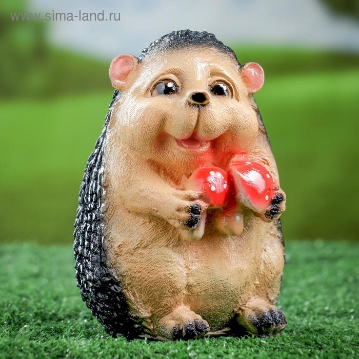 Садовая фигура Садовая фигура "Ёжик с мухомором" 15,5см