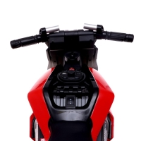 Электромотоцикл М1200, EVA колёса, кожаное сидение, 2 мотора, цвет красный Электромотоцикл М1200, EVA колёса, кожаное сидение, 2 мотора, цвет красный