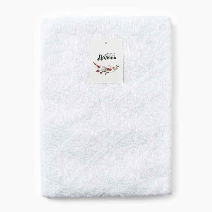 Скатерть Доляна Ажур цв.белый 140*200 &plusmn;5 см, 100%п/э