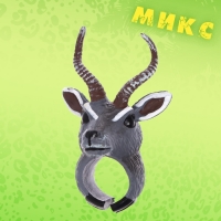 Игровое кольцо &laquo;Мир животных&raquo; 3,5 &times; 4,5 &times; 2,5см, 12 видов, МИКС