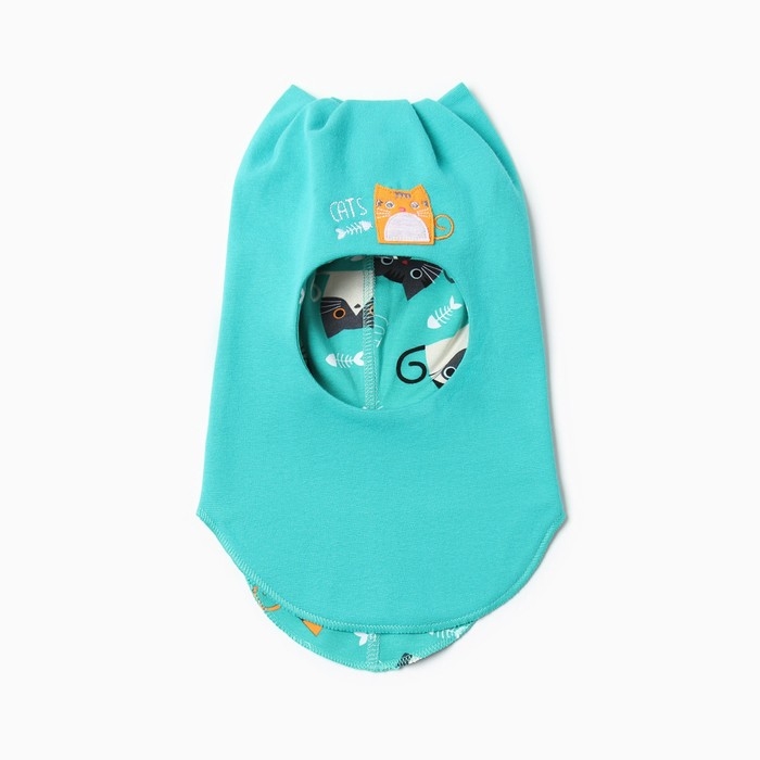 Шапка-шлем детский, цвет зелёный, размер 48-50 Шапка-шлем детский, цвет зелёный, размер 48-50