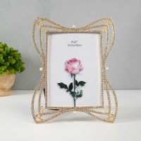 Фоторамка металл 13х18 см "Четырехлистник из страз" 19х24,5 см Фоторамка металл 13х18 см "Четырехлистник из страз" 19х24,5 см