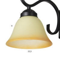 Бра 2711/1 E27 40Вт черный 14х23 см