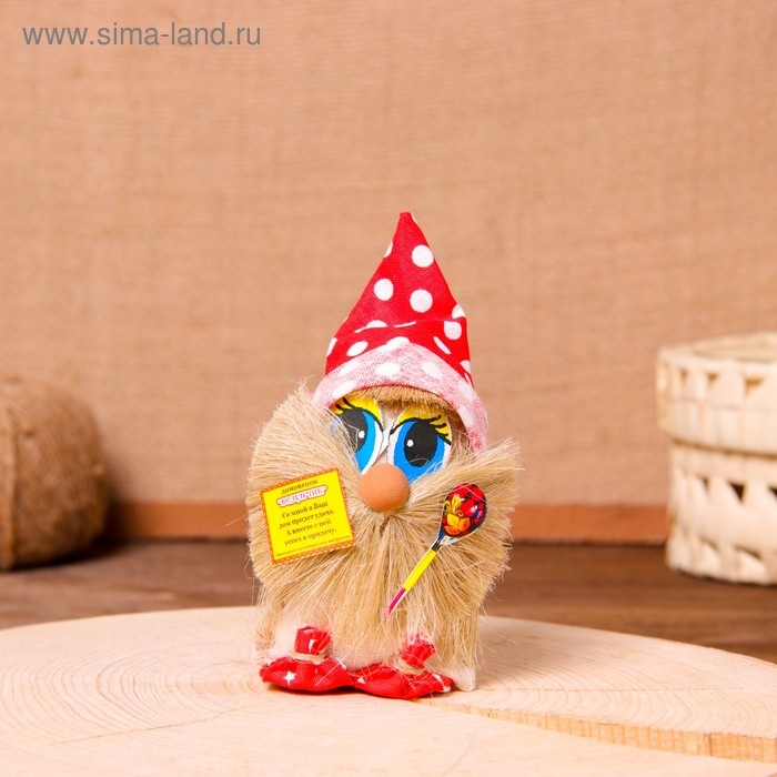 Оберег &laquo;Домовой&raquo;, с ложкой, 10 см, микс