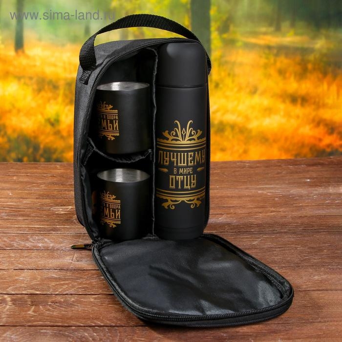 Набор посуды для пикника &laquo;Лучшему в мире отцу&raquo;, термос 500 мл, кружка 180 мл, 2 шт