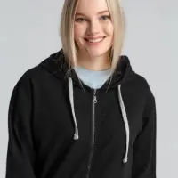 Толстовка на молнии с капюшоном Unit Siverga черная, размер M