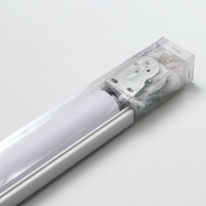 Штора рулонная &laquo;Механика. Блэкаут&raquo;, 90&times;180 см (с учётом креплений 3,5 см), цвет светло-серый