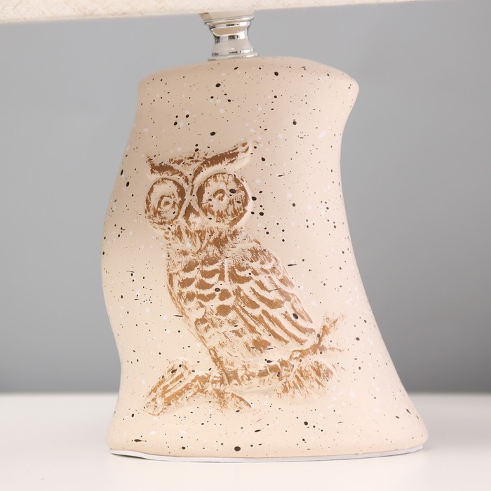 Настольная лампа Настольная лампа"Сова" Е14 40Вт бежевый 20х20х32см