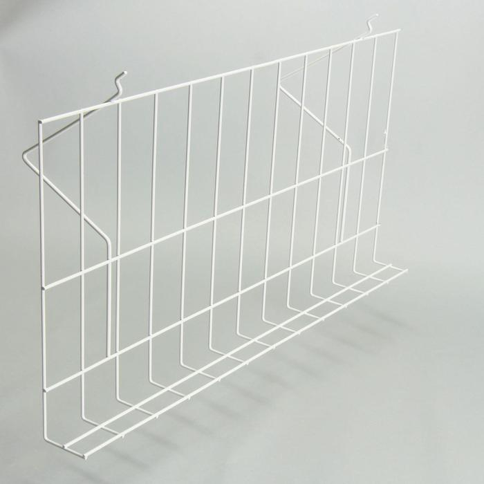 Полка проволочная для экономпанелей, наклонная, 30 градусов, 60&times;33,4, цвет белый