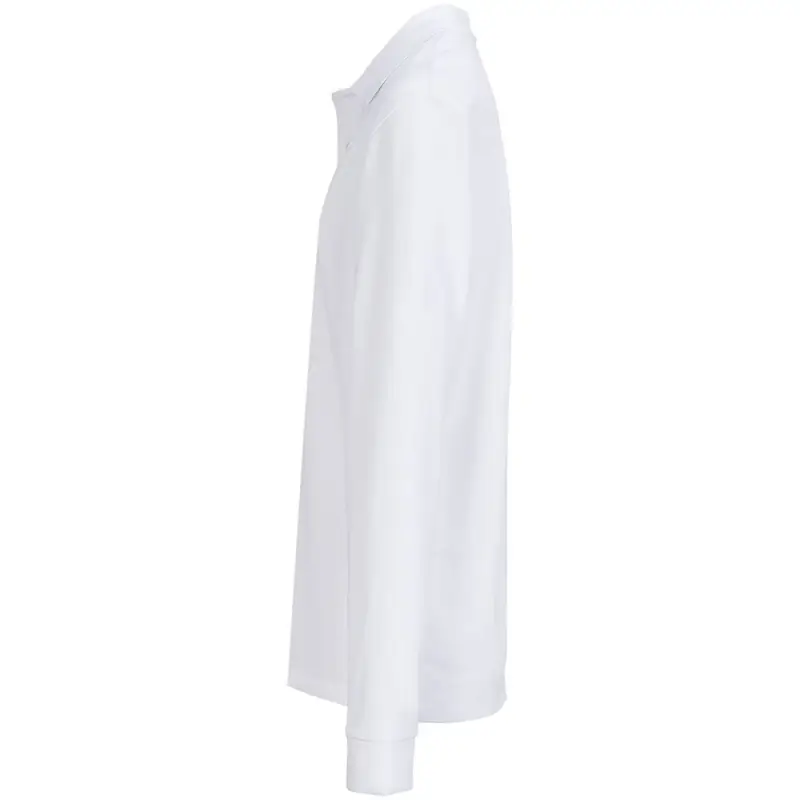 Рубашка поло унисекс с длинным рукавом Pacific LSL, белая, размер XS