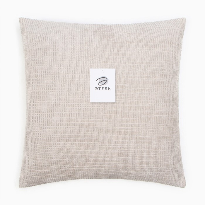 Наволочка декоративная Этель Velvet 43х43см, цвет бежевый, полиэстер