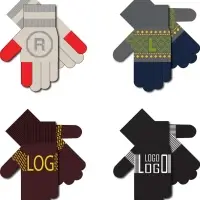 Перчатки вязаные Guanti на заказ, акрил, размер L/XL