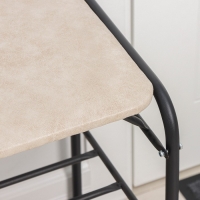 Подставка для обуви с сиденьем, 3 яруса, 65×32×48,5 см, замша, цвет чёрный Подставка для обуви с сиденьем, 3 яруса, 65×32×48,5 см, замша, цвет чёрный