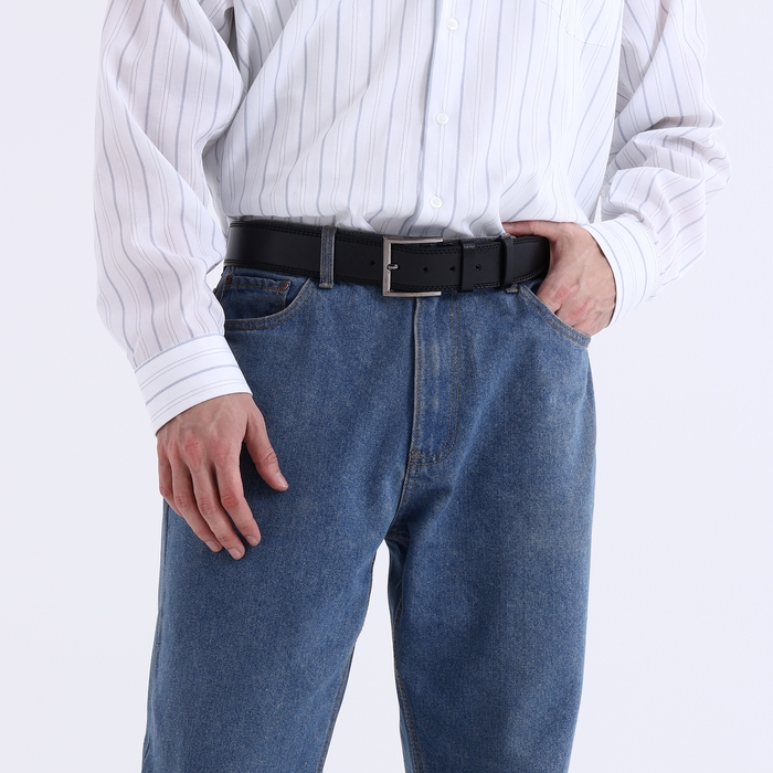 Ремень мужской «Великан», ширина 4 см, винт, пряжка металл, цвет чёрный Ремень мужской «Великан», ширина 4 см, винт, пряжка металл, цвет чёрный