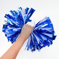 Помпон 1шт, цвет синий+белый Помпон 1шт, цвет синий+белый