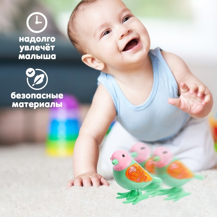 Игрушка заводная &laquo;Яркая птичка&raquo;, МИКС