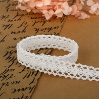 Кружево вязаное, 15 мм × 2,7 ± 0,5 м, цвет белый Кружево вязаное, 15 мм × 2,7 ± 0,5 м, цвет белый