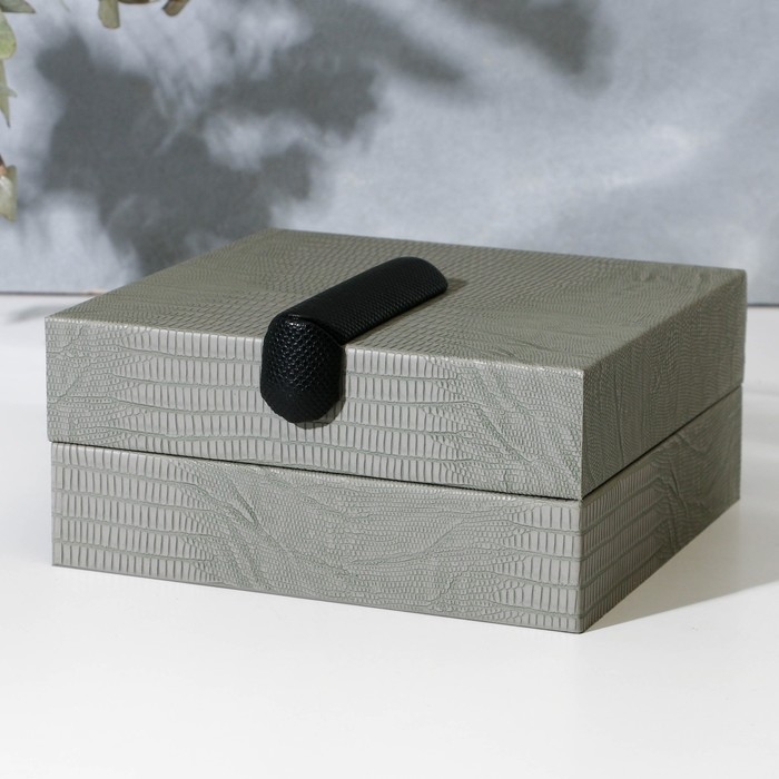 Шкатулка для украшений &laquo;Классика&raquo; экокожа, набор 2 шт.