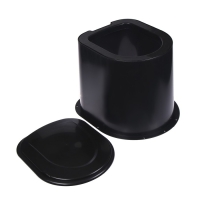 Туалет дачный, h = 35 см, без дна, с отверстиями для крепления к полу, чёрный Туалет дачный, h = 35 см, без дна, с отверстиями для крепления к полу, чёрный