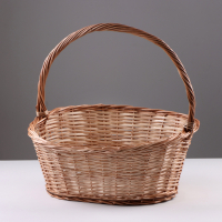 Корзина &laquo;Новая&raquo;, дно:34&times;24 см, верх:43&times;37 см, H=14/19/41 см, ручное плетение, шпон, лоза