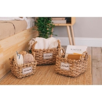 Корзина плетёная Доляна Home, с ручками, 30&times;30&times;27 см, цвет бежевый