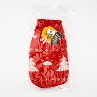 Одежда для собак. Свитер вязаный с орнаментом &laquo;Новогодний&raquo;, красный, размер M