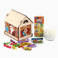 Сладкий детский подарок &laquo;Дед Мороз&raquo;: конфеты 500 г, краски 12 цветов, кормушка