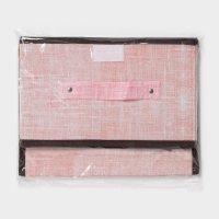 Короб стеллажный для хранения с крышкой &laquo;Ронда&raquo;, 26&times;20,5&times;16 см, цвет розовый