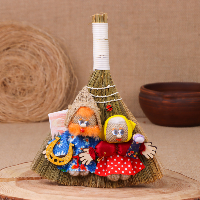 Оберег &laquo;Веник&raquo;, семейная пара, микс