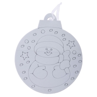 Ёлочное украшение под раскраску &laquo;Снеговик&raquo; 4 шт., кисть