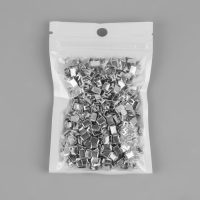 Нижний ограничитель для молнии, металлический, №5, 500 &plusmn; 20 шт, цвет серебряный