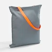 Шопер B3, серый с оранжевыми ручками