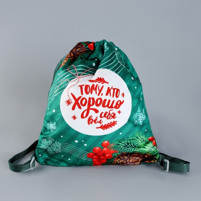 Сумка детская новогодняя &laquo;Тому, кто хорошо себя вёл&raquo;, 35 х 30 см, на новый год