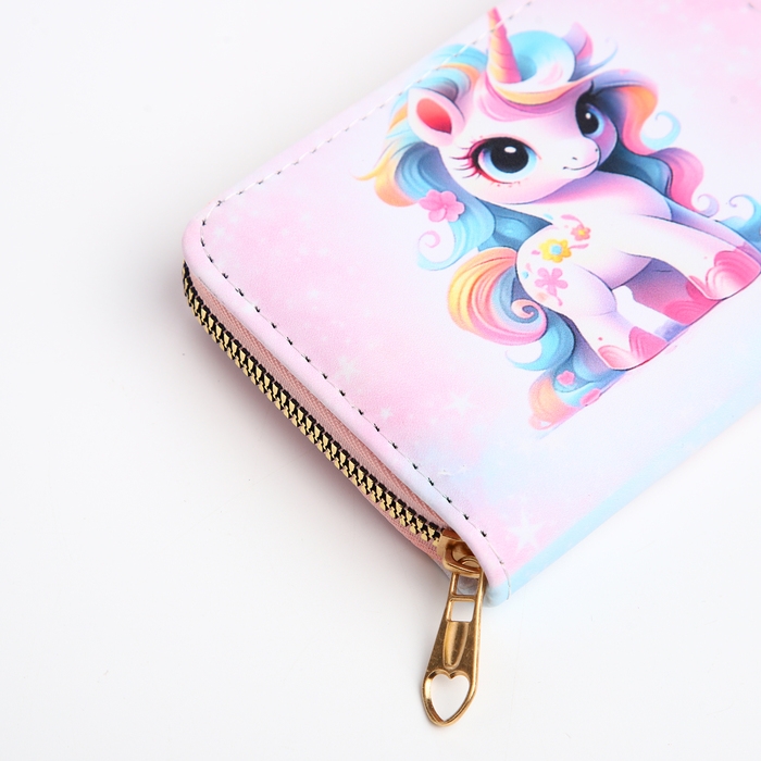 Кошелёк детский на молнии «Выбражулька», цвет розовый Кошелёк детский на молнии «Выбражулька», цвет розовый