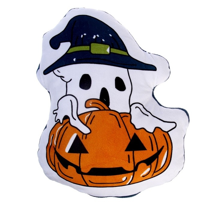 Мягкая игрушка &laquo;Привидение&raquo; с тыквой, цвет белый