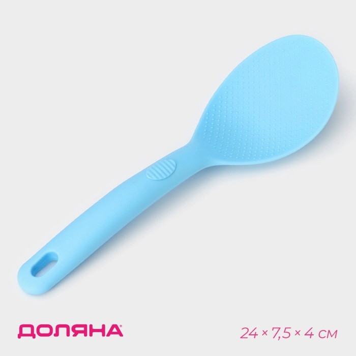 Ложка Доляна &laquo;Дуэт&raquo;, 24&times;7,5&times;4 см, цвет голубой