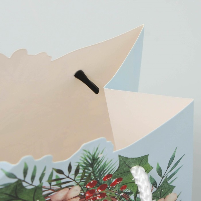 Пакет подарочный новогодний &laquo;Венок&raquo;, 25 х 26 х 10 см, Новый год