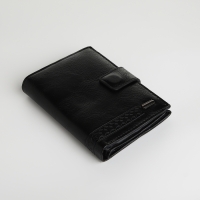 Портмоне мужское на магните 3 в 1, отдел для автодокументов, паспорта, цвет чёрный Портмоне мужское на магните 3 в 1, отдел для автодокументов, паспорта, цвет чёрный