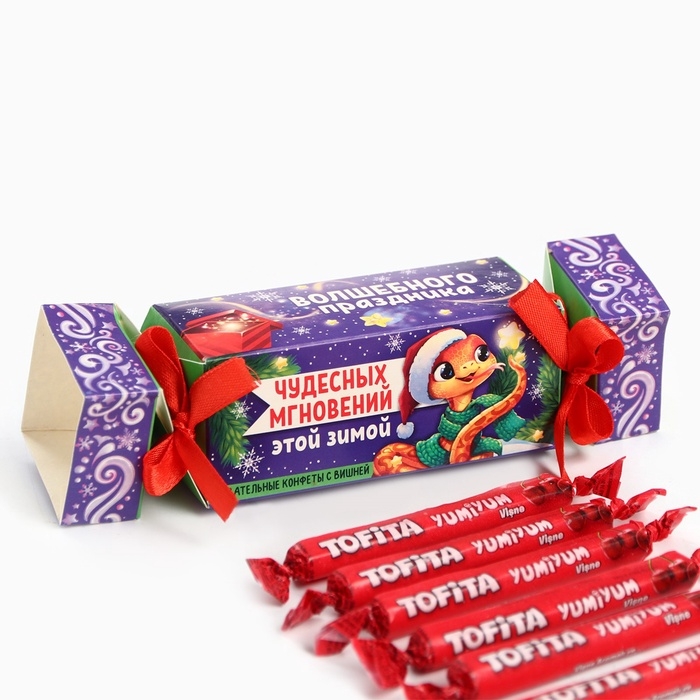 Жевательные конфеты &laquo;Чудесных мгновений&raquo;, вкус: вишня, 67 г ( 10 шт. х 6, 7 г).