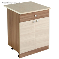 Шкаф напольный, 600 &times; 840 &times; 450 Ясень шимо темный/Ясень шимо светлый