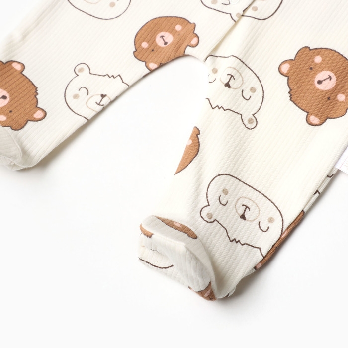 Комбинезон детский, цвет молочный, рост 68 см