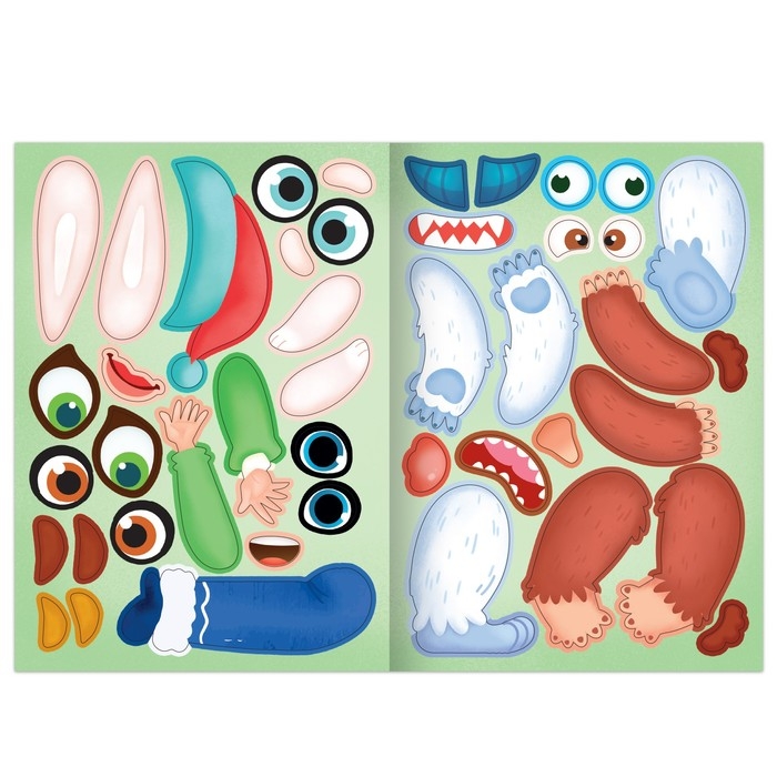 Книга с наклейками &laquo;Новогодние мордашки&raquo;, 85 наклеек