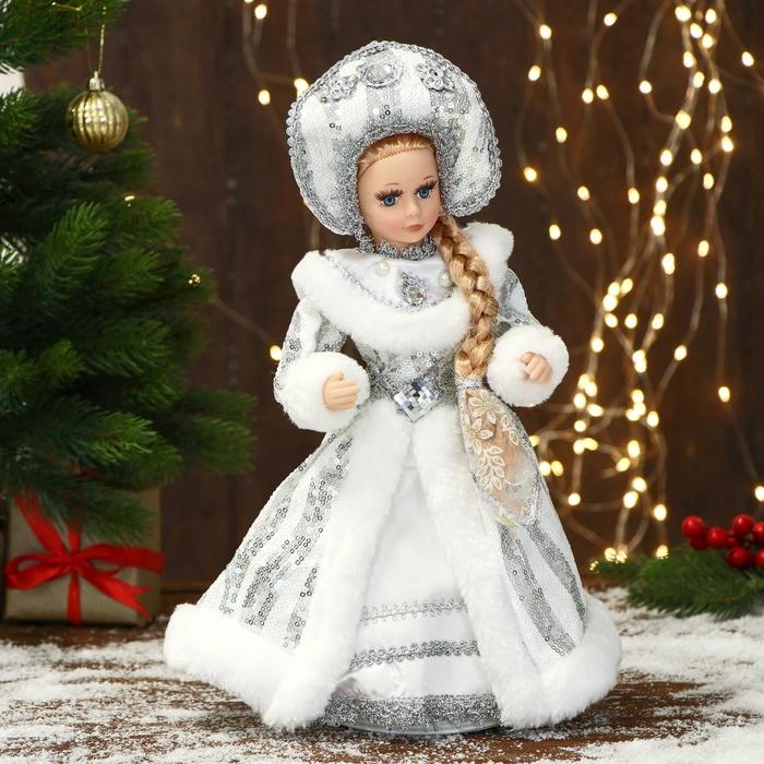 Снегурочка Снегурочка "В белой шубке и кокошнике" 17х35 см, микс