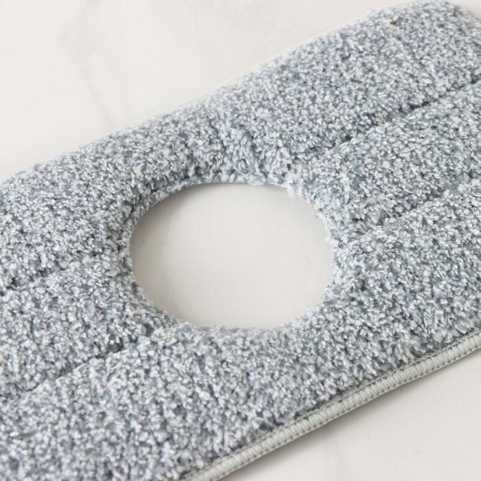 Насадка для швабры Raccoon, с вырезом, микрофибра, прямоугольная, 30&times;14,5 см, цвет серый