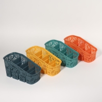 Органайзер для хранения, 4 секции, 20 × 10 × 10,5 см, цвет МИКС Органайзер для хранения, 4 секции, 20 × 10 × 10,5 см, цвет МИКС