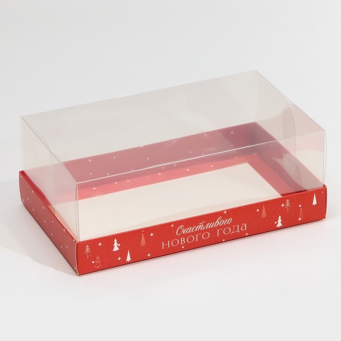 Коробка для десерта «Счастливого НГ», 22 х 8 х 13,5 см, Новый год Коробка для десерта «Счастливого НГ», 22 х 8 х 13,5 см, Новый год