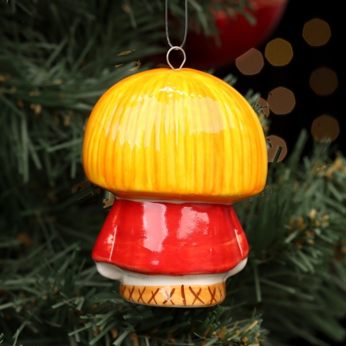 Ёлочная игрушка  "Домовенок Кузя", крепление петля, 9 см,  фарфор