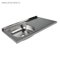 Мойка кухонная "Владикс", накладная, без сифона, 80х50 см, левая, нержавеющая сталь 0.4 мм Мойка кухонная "Владикс", накладная, без сифона, 80х50 см, левая, нержавеющая сталь 0.4 мм