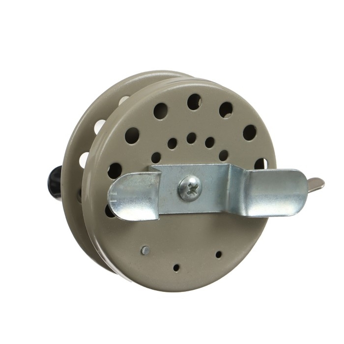 Катушка инерционная, металл, диаметр 6.5 см, крепление горизонтальное, цвет серый, 808-2 Катушка инерционная, металл, диаметр 6.5 см, крепление горизонтальное, цвет серый, 808-2